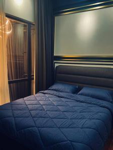 Blue cozy duplex house