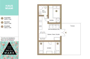 Delta Mare - Ferienhaus Miami - 250m zum Strand