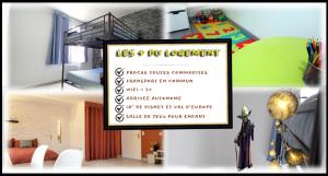 Appartement avec salle de jeux privée,10min de disney transport en commun 6 couchages