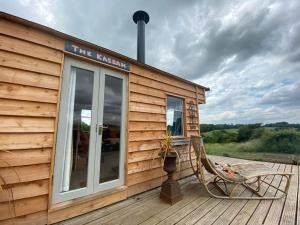 A charming unique lodge, with log burner and incredible views