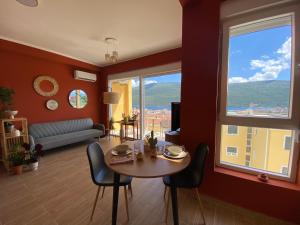 Terracotta gate to Kotor bay