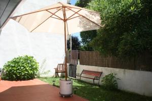 At the beach with a private garden