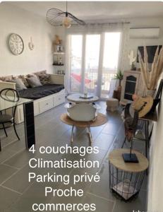 Appart 4 couchages proche de la mer