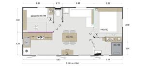 Campings Mobil home - Domaine du Vieux Moulin : photos des chambres