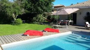 Maison avec piscine chauffée entre océan et bassin - Lège