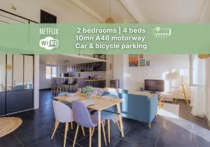 Duplex La Halte Trévoltienne - 2 chambres climatisée - 4 lits - 奎斯克斯