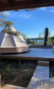 Härligt privat Glamping med bastutält - 弗格罗