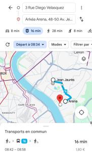 Appartements Appartement a Floirac avec 2 chambres, un parking prive, une terrasse, a 5 minutes en voiture de l'Arkea Arena de Bordeaux : photos des chambres