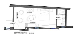 San Cayetano 2 with AC just a block away from the main square