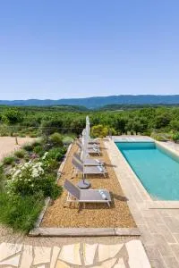 Bastide de Viens - vue Luberon, piscine chauffée, boulodrome - Céreste