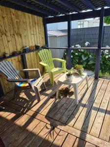 Maisons de vacances Bungalow charmant a Sigean avec piscine et jardin cloture : photos des chambres