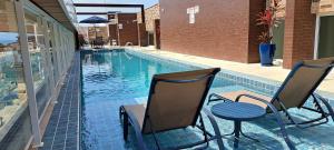 #208.Apto novo, 300 metros da praia, com piscina