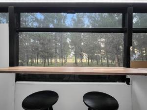 Bussie McBusFace, converted bus in Little River