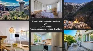 La Tiniera à Lucéram - Maison rénovée 2023- Terrasse - Wifi - Village des crèches - 拉博莱讷韦聚比