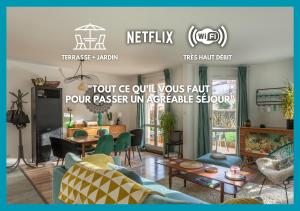 Appartements T3 Calme - Ideal Famille & Pros - Parking - Jardin - WiFi - Netflix : photos des chambres