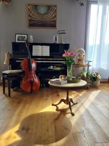 Maisons de vacances Artist house with piano and charming garden : photos des chambres