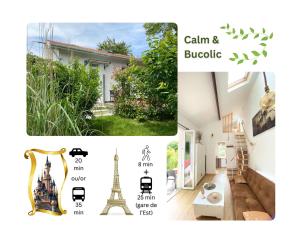 Maisons de vacances The Little Oak - tiny house with bed on mezzanine & terrace - from 1 to 4 p Disney, Paris & CDG : photos des chambres