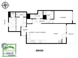 Appartements GR450 6 Pers Centre Carroz : photos des chambres