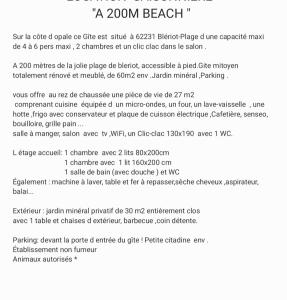 Maisons de vacances A 200 m BEACH : photos des chambres