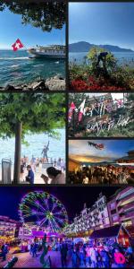 Maison avec 2 espaces separes sur 2 niveaux distincts, Montreux,Festivals,Chateaux de Chillon,FreddieMercury,Casino,lac leman plages,montagne, Pour voyageurs souhaitant partager une maison familiale et economique, 15 minutes a pied du centre en desce