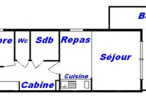 Les Saisies - Appartement 2P cabine, 6 pers, vue sur pistes - FR-1-293-253