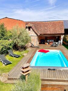 Maisons de vacances Gite Le Chut - Piscine & Jacuzzi - 11 a 14 personnes : photos des chambres