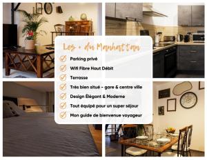 Appartements Manhattan Loft - centre - 5 mn a pied gare - parking prive - patio : photos des chambres