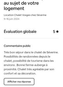 Chalets Location CHALET VOSGES CHEZ SEVERINE : photos des chambres