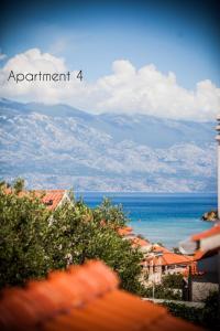 Apartment in Lopar with sea view, loggia, air conditioning, W-LAN (186-4)