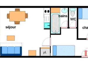 Appartement 5 pers. avec balcon, proche pistes et commerces à Val Cenis Le Haut - FR-1-508-257