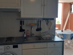 Beau Studio Cabine 4 Pers, 1er Étage, Vue Mer, Parking Port Leucate - FR-1-798-35