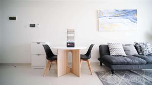 Minimalist with Beautiful View 2BR at Grand Sungkono Lagoon Apartment By Travelio