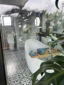 N&D Happy House- Studio Apartment - Phong tieu chuan khach san, bep nau va nha ve sinh trong khuon vien
