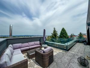 Apartmán se saunou a terasou s výhledem na Brno