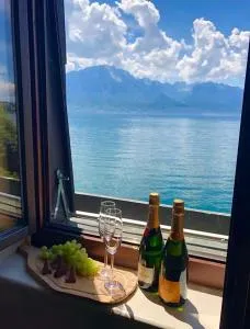 Montreux Riviera Suite Waterfront 3 Bedrooms Private Parking - Blonay