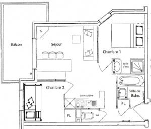 Résidence Fermes De Meribel Bat C - Confortable appartement 3 pièces pour 4 personnes aux pieds des pistes aves accès à la piscine situé à Meribel Village MAE-1800