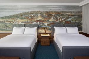 Queen Room with Two Queen Beds and Public Square View room in Renaissance Cleveland Hotel