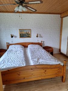 Hus på landet nära sjö