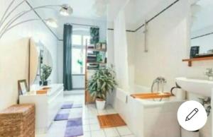 Double bed in sharing apartment