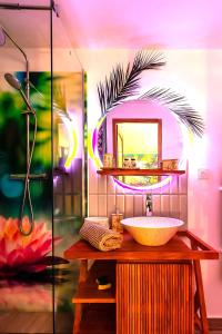 Appartements Jungle Spa - Cocon tropical et depaysant avec balneo en plein coeur de Pezenas ! : photos des chambres