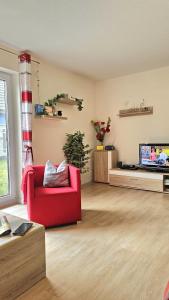 Fewo Mohnblume Lütow Usedom Achterwasser rotes Haus