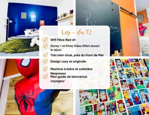 Appartements Le repaire des heros 150m plage parking prive - lesvoyagescolores : photos des chambres