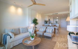 Beachfront complex Neptuno III , sea views, pool and garden,Elviria