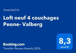 Loft neuf 4 couchages Peone- Valberg - 吉洛梅
