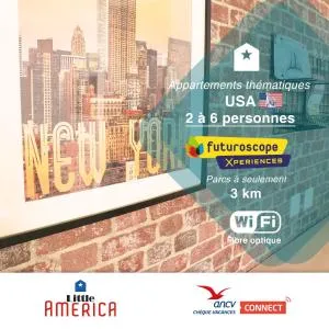 Little America - Appart Hôtel 3km Futuroscope - Dissay