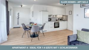 Iller Homes - 5 x Moderne Fewos je 1bis2 oder 1bis4 Pers mit Küche u Balkon - Parkplätze vorhanden