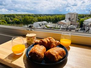 Appartements Orleans proche bord de Loire - Appartement 2 chambres avec grand balcon - Le Panoramique Orleanais : photos des chambres