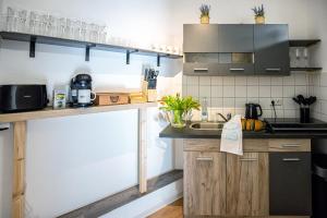 Luxus City Apartment Sauna Balkon Küche Zentral