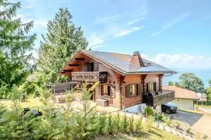 Agréable Chalet, vue panoramique sur la Lac Léman - Neuvecelle