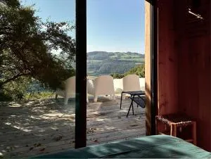 Maison bois avec vue lac Piscine - Curvalle